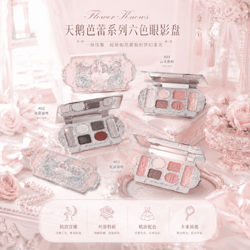 Bảng phấn mắt Swan Ballet Flower Knows - Ảnh 6
