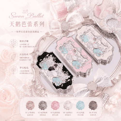 Bảng phấn mắt Swan Ballet Flower Knows - Ảnh 7
