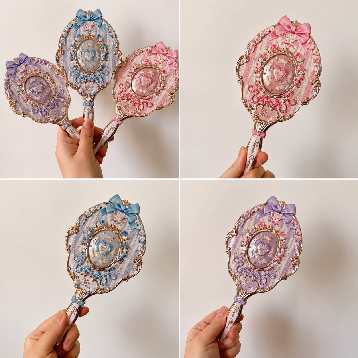 Gương cầm tay bộ sưu tập Thỏ Bunny Garden Flower Knows - Ảnh 7