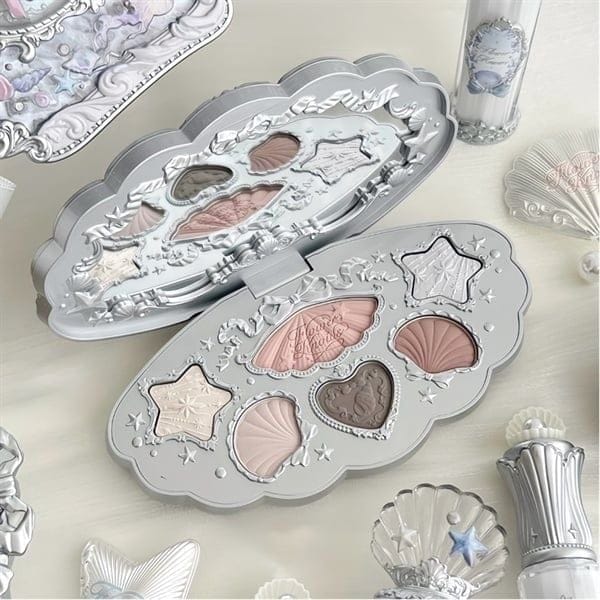 Bảng phấn mắt 6 màu vỏ sò ngọc trai Shell’s Jewel Flower Knows - Ảnh 8